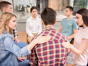 group therapy session for eating disorders