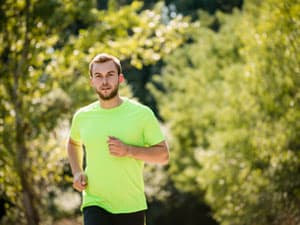 Man exercising for alternative therapy